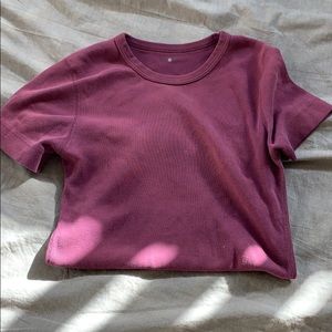 rose colored cotton tee
